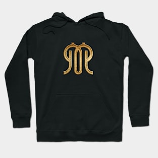 Kanagawa Prefecture Symbol in Gold Faux Hoodie